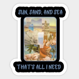 Sun, Sand and Sea Sticker